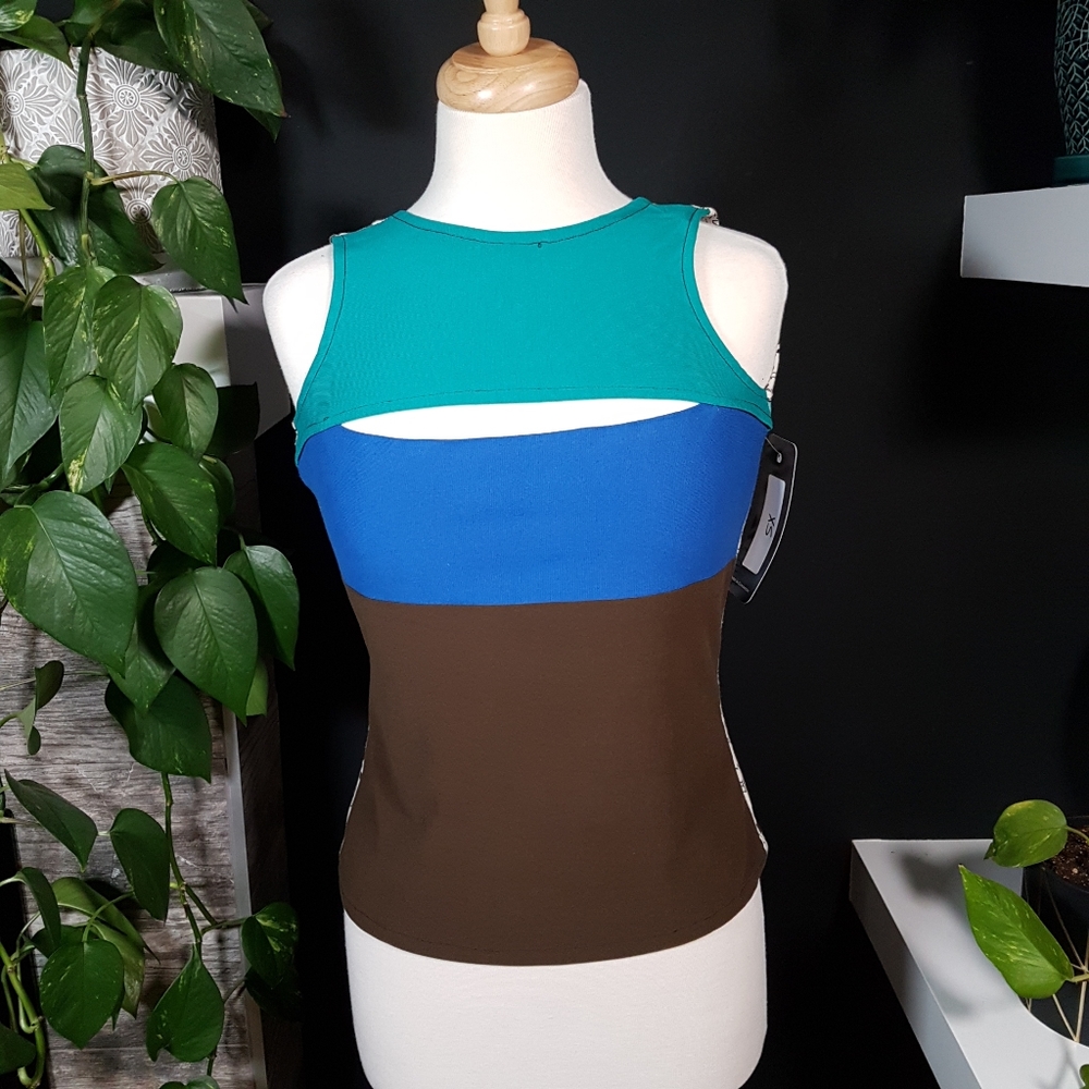 One of a Kind Color blocked tank top